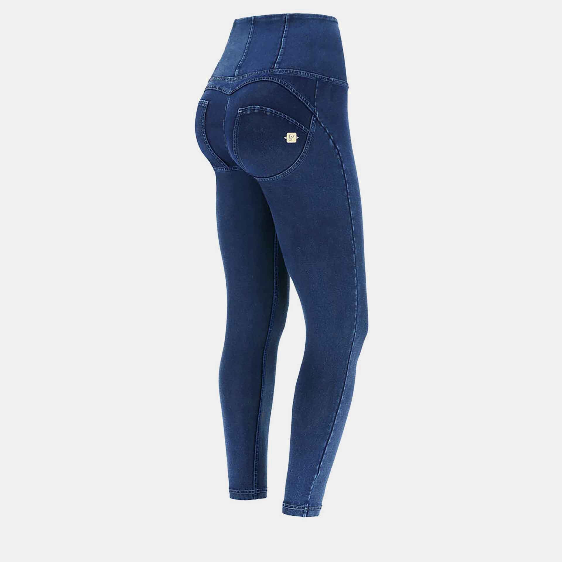 Freddy WR.UP High Waist w. Zip Superskinny 7/8 Pants Dark Blue/Blue Seams