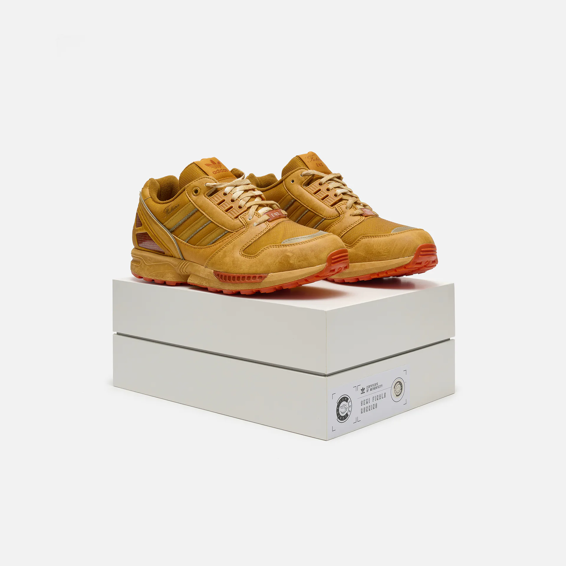 adidas ZX8000 Sneaker Consortium Cup END. Future Orange Suede/Burned Sand