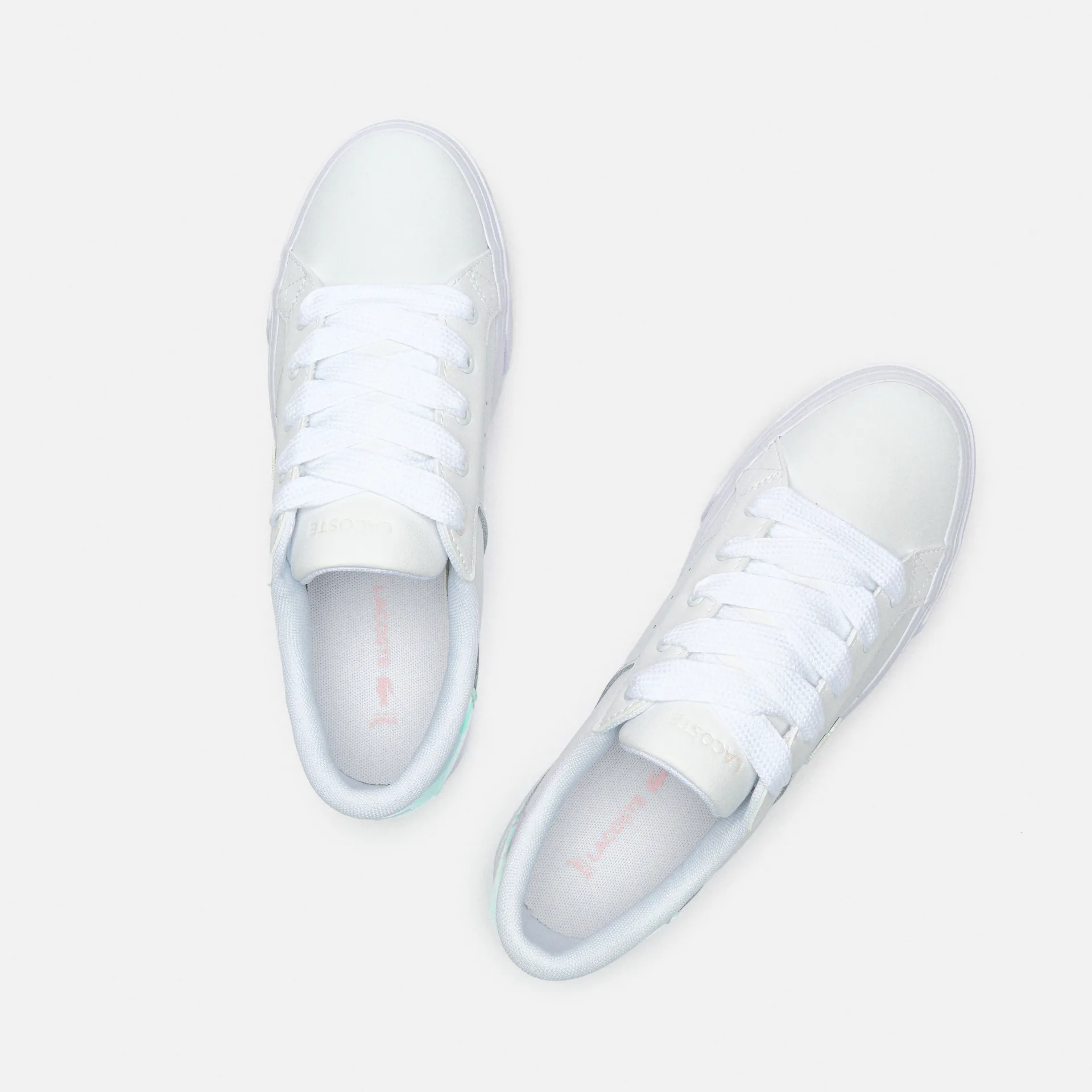 Lacoste Ziane Platform Leather Sneakers White/Light Pink