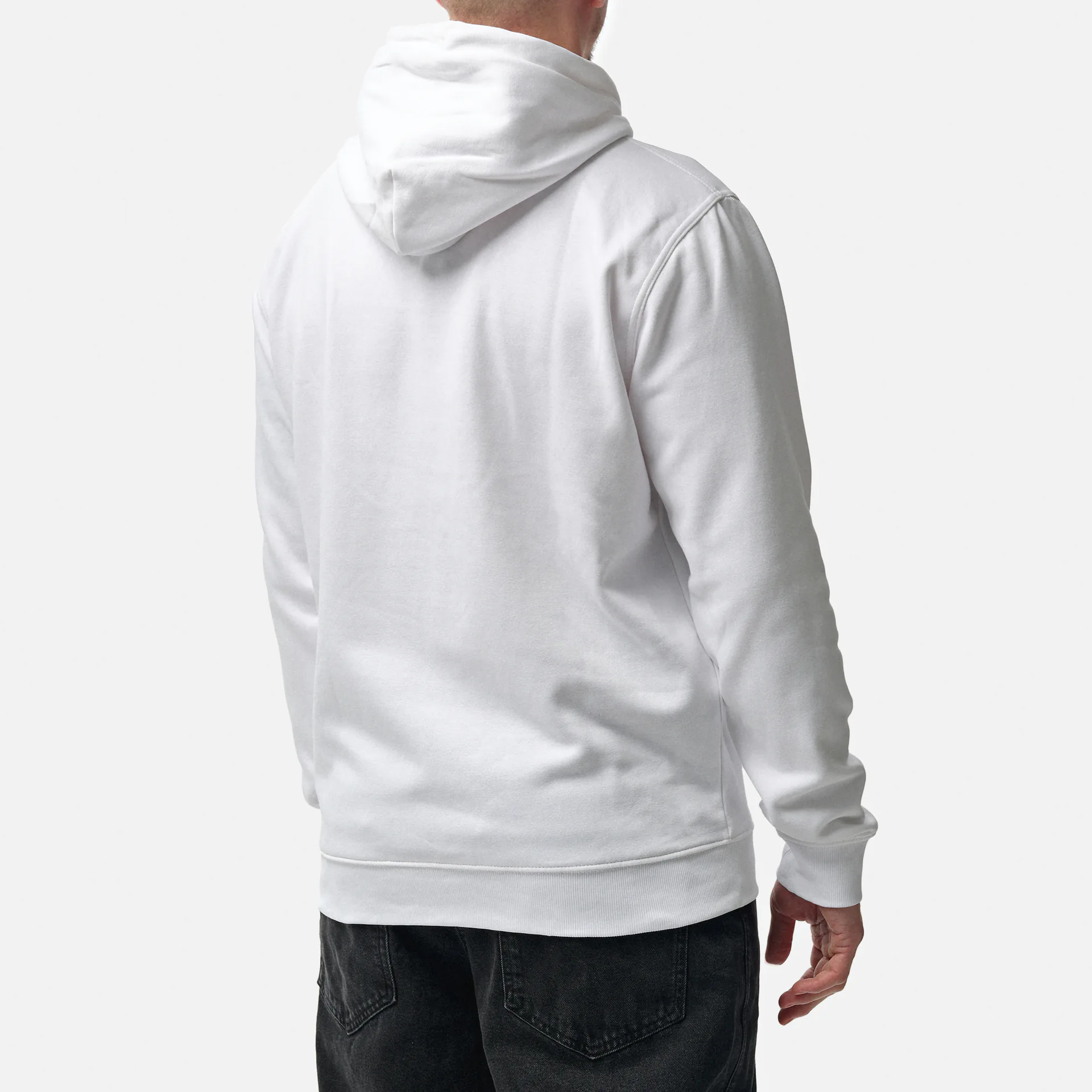 Tommy Jeans Relaxed Linear Logo Hoodie White