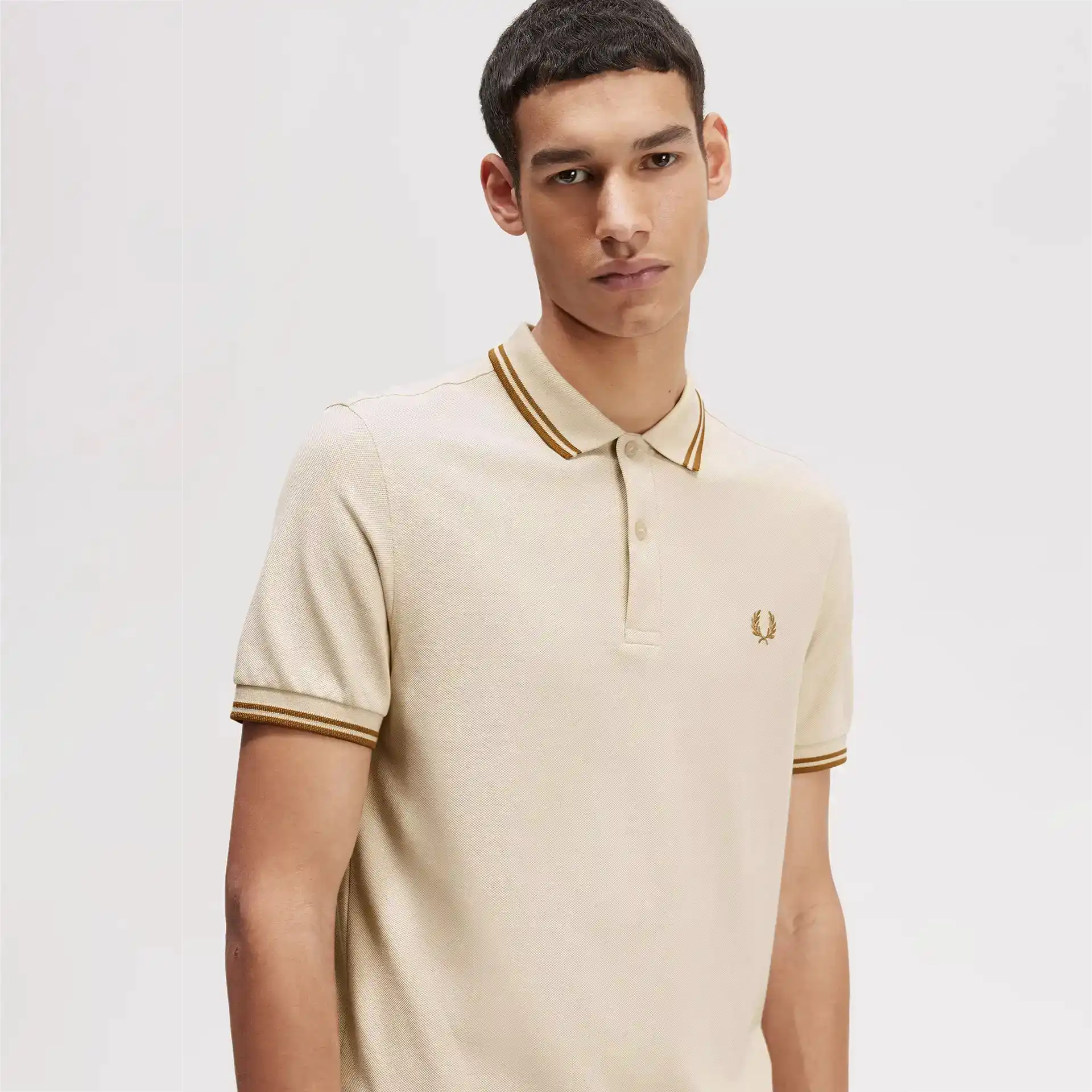 Fred Perry Twin Tipped Polo Shirt Oatmeal