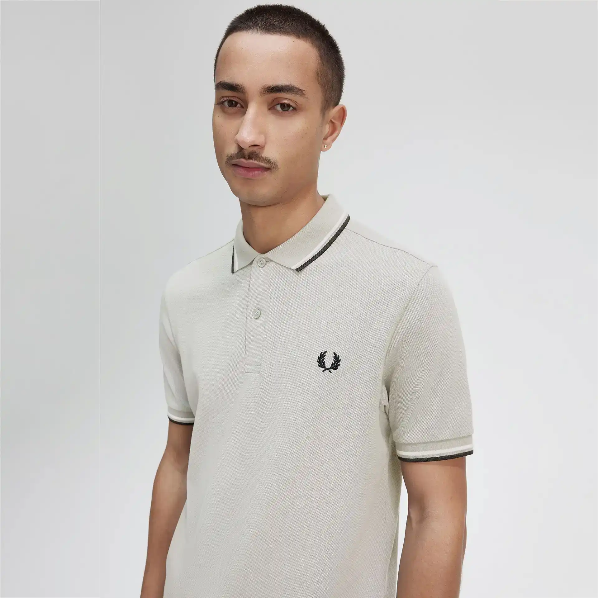 Fred Perry Twin Tipped Polo Shirt Limestone