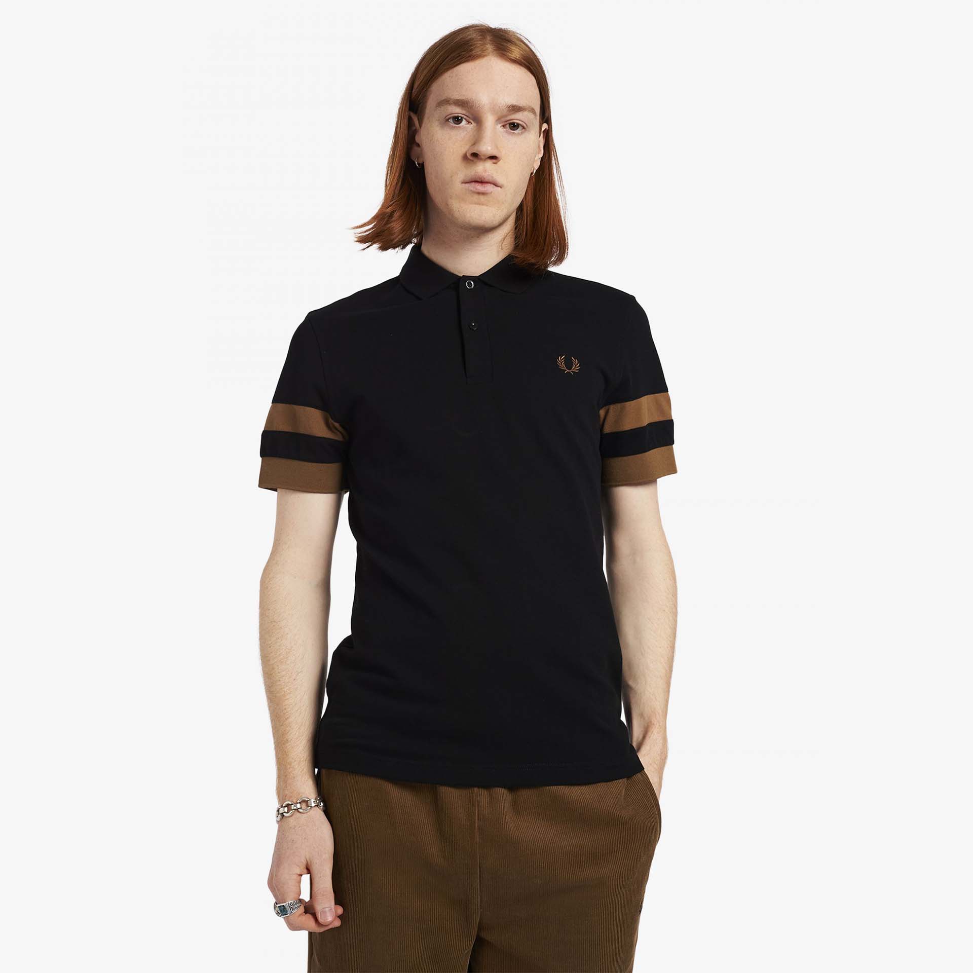 Fred Perry Bold Tipped Herren Polo Shirt Black