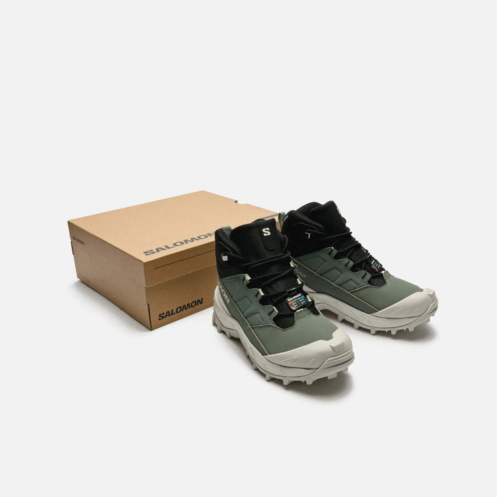 Salomon CROSSTRAK WP Boots Agave Green/Black/Canary Green