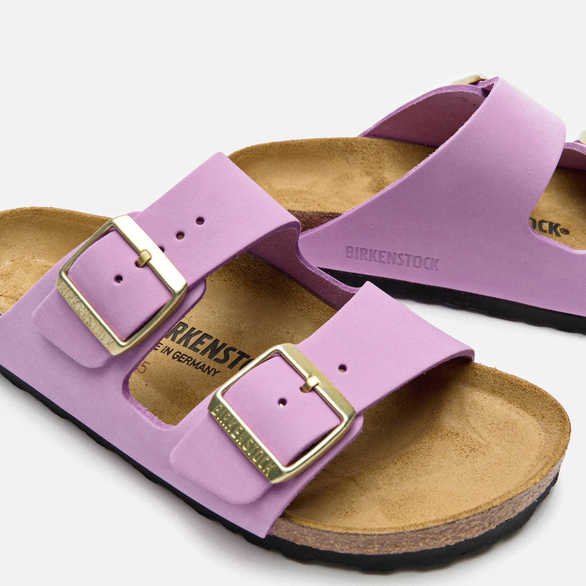 Birkenstock Arizona Nubuk Leather Sandals Crocus