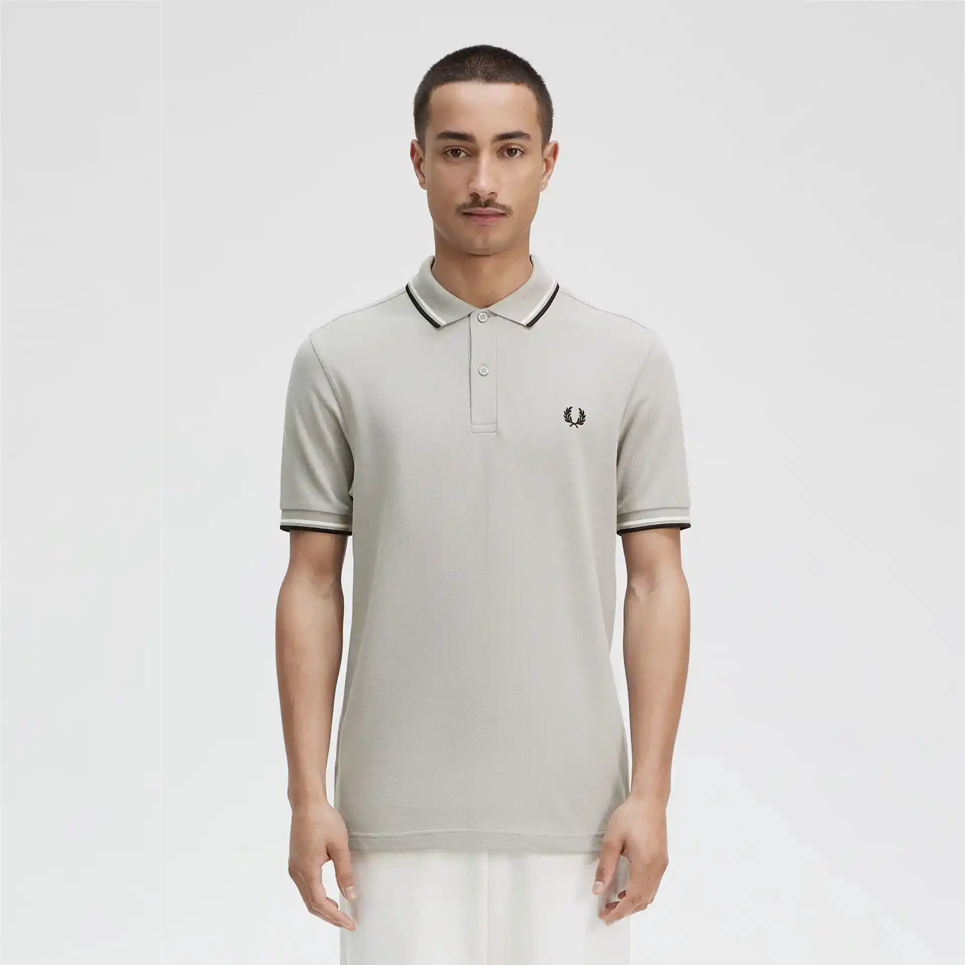 Fred Perry Twin Tipped Polo Shirt Limestone