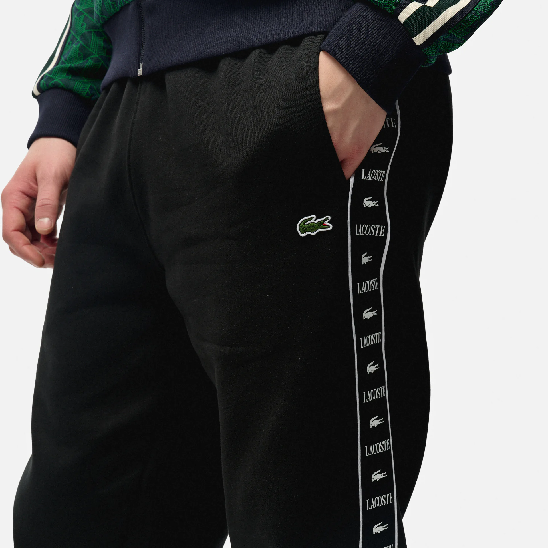 Lacoste Logo Stripe Track Pants Noir