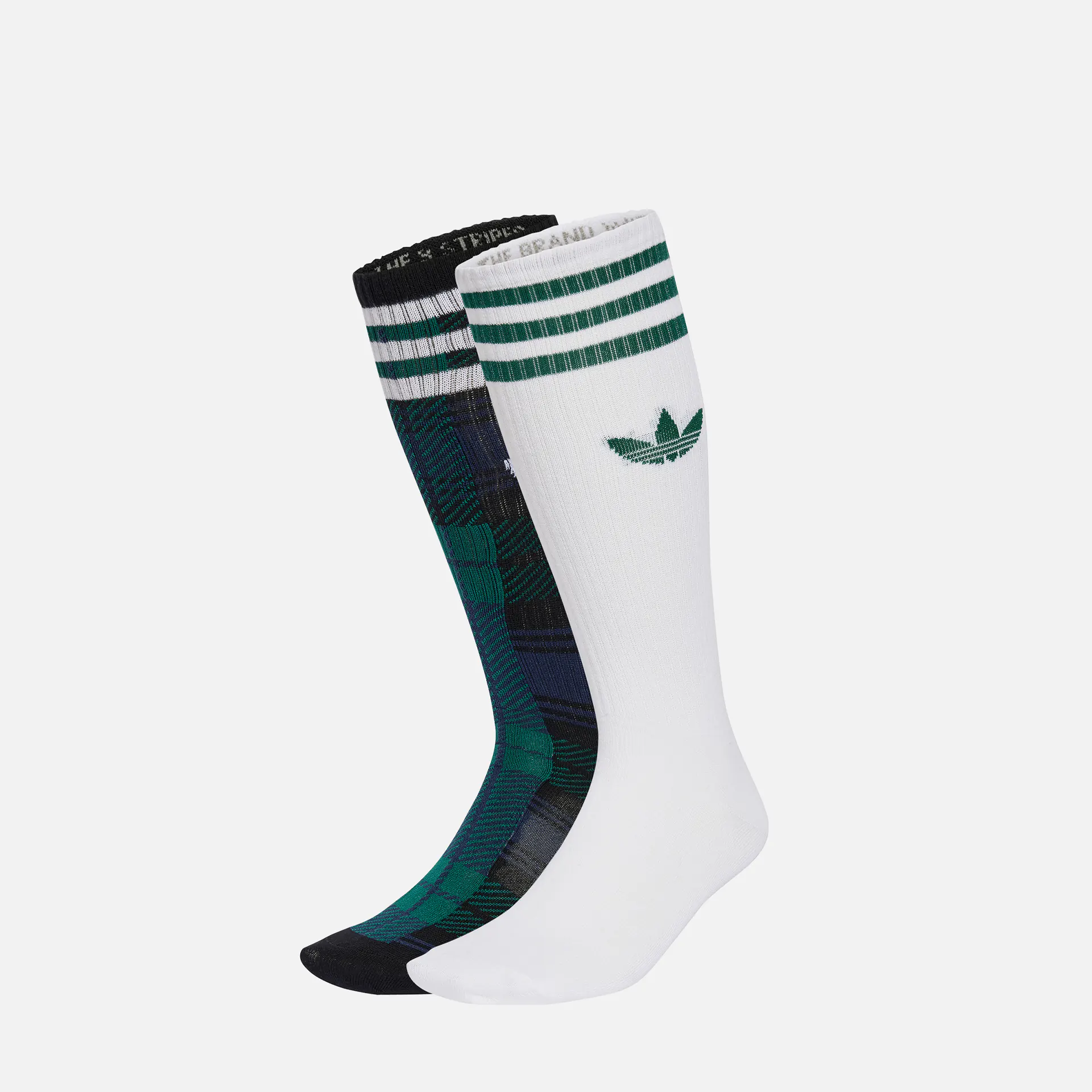 adidas Originals Tartan Crew Socks Night Indigo/White 2 Pack